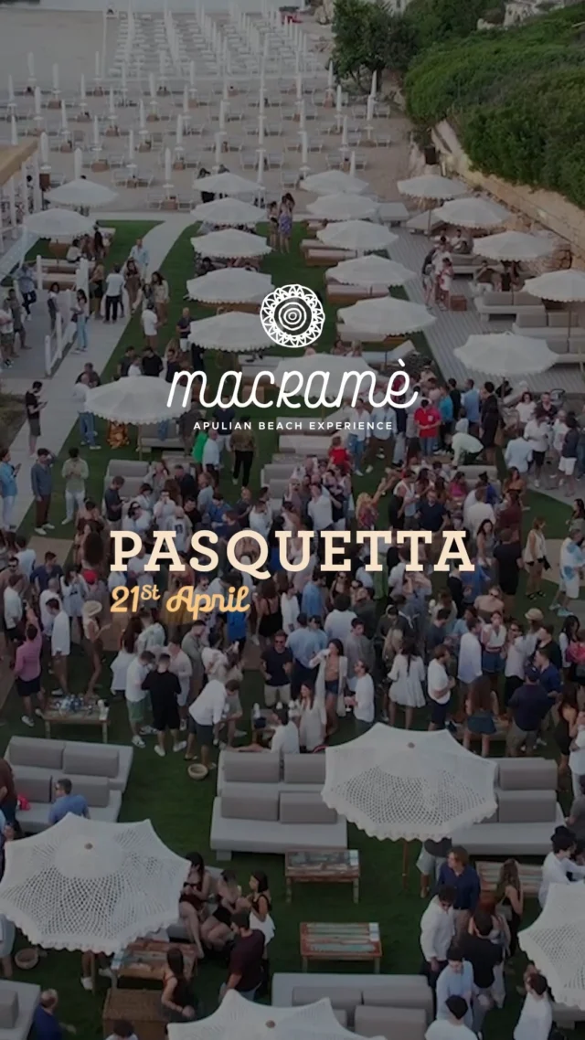 ✨Il primo appuntamento della stagione 2025 - PASQUETTA 𝐌𝐚𝐜𝐫𝐚𝐦𝐞̀ ✨
Un grande evento daytime in cui cibo, musica ed intrattenimento vi accompagneranno da mezzogiorno a sera.

Terraross Apulian Live Show 🥁🪗🎶
Musica dal vivo, esibizioni, dj set, postazioni spiaggia ed infine spazi dedicati ai più piccolini. Il tutto nella cornice iconica del nostro Beach Club.

PRANZO su prenotazione
Ristorante 🍝🍤🍷
Menù Fisso 50€ adulti / 30€ bambini • bevande escluse

Food Corner 🌮🍢🍺
Angolo del Braciere, dei Panzerotti, del Pentolo e del Casaro • 4 token + 1 calice vino o birra 35€

INGRESSO dopo pranzo (dalle 15:00)
Ingresso con drink 15€ entro le ore 17:00
Ingresso con drink 20€ dopo le ore 17:00
Privée 200€ (1 kit premium • 7 ingressi)

𝐈𝐧 𝐜𝐚𝐬𝐨 𝐝𝐢 𝐚𝐧𝐧𝐮𝐥𝐥𝐚𝐦𝐞𝐧𝐭𝐨 𝐩𝐞𝐫 𝐦𝐚𝐥𝐭𝐞𝐦𝐩𝐨, 𝐯𝐞𝐫𝐫𝐚̀ 𝐞𝐟𝐟𝐞𝐭𝐭𝐮𝐚𝐭𝐨 𝐢𝐥 𝐫𝐢𝐦𝐛𝐨𝐫𝐬𝐨 𝐜𝐨𝐦𝐩𝐥𝐞𝐭𝐨

Per maggiori informazioni e prenotazioni:
📞 +39. 371 53 53 009
💻 www.macramemonopoli.it
📍Via Procaccia 58 • Monopoli
📅 21 Aprile • Start h.12:00